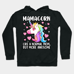 Mamacorn Unicorn Costume Mom Mother's Day Family Hoodie